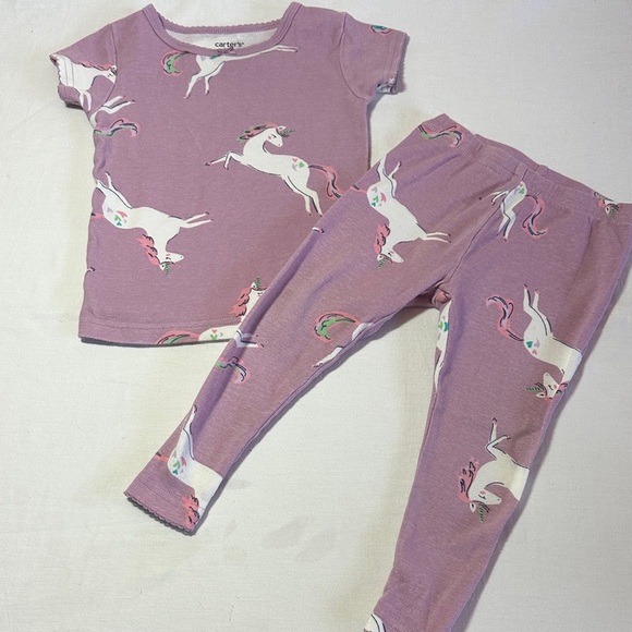 Carter's - Lavender Unicorn Pajama Set - Picture 1 of 5